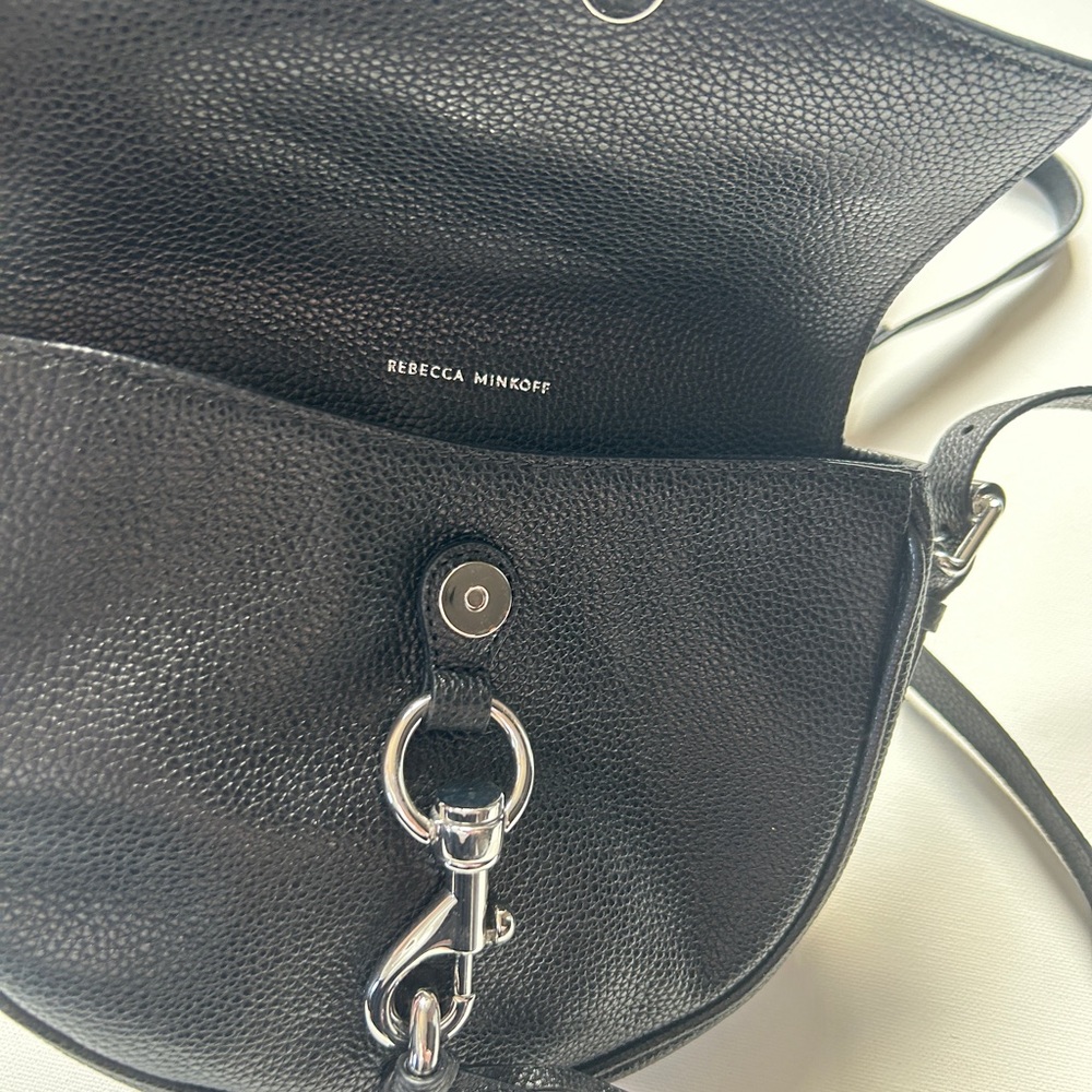 Rebecca Minkoff Black Leather Crossbody Bag - Picture 6 of 7